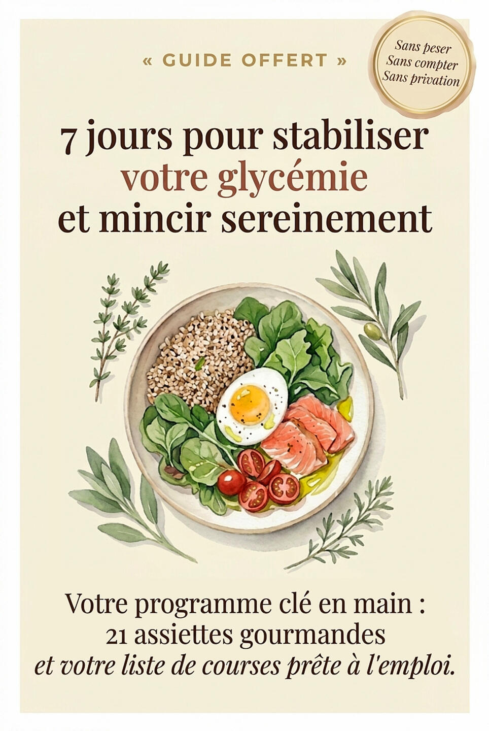 7 jours pour stabiliser votre glycémie et mincir sereinement